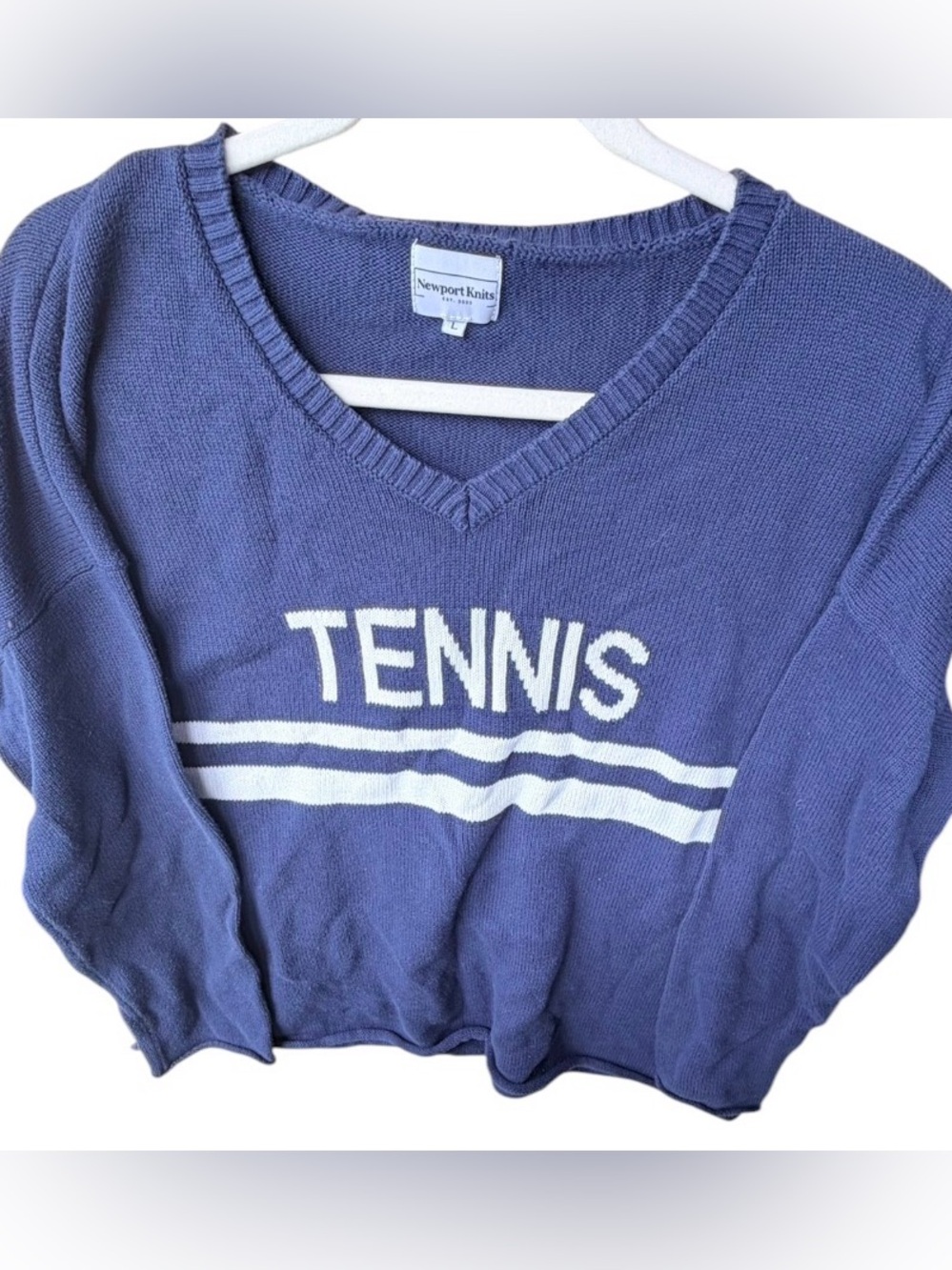 Newport‎ Knits Tennis Sweater Size Large Cotton